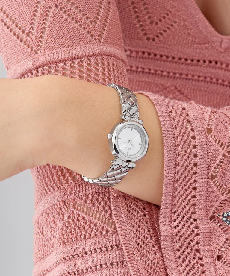 Guess Ladies Mini Rumour Silver Dial, Silver Case & Band - GW0839L4