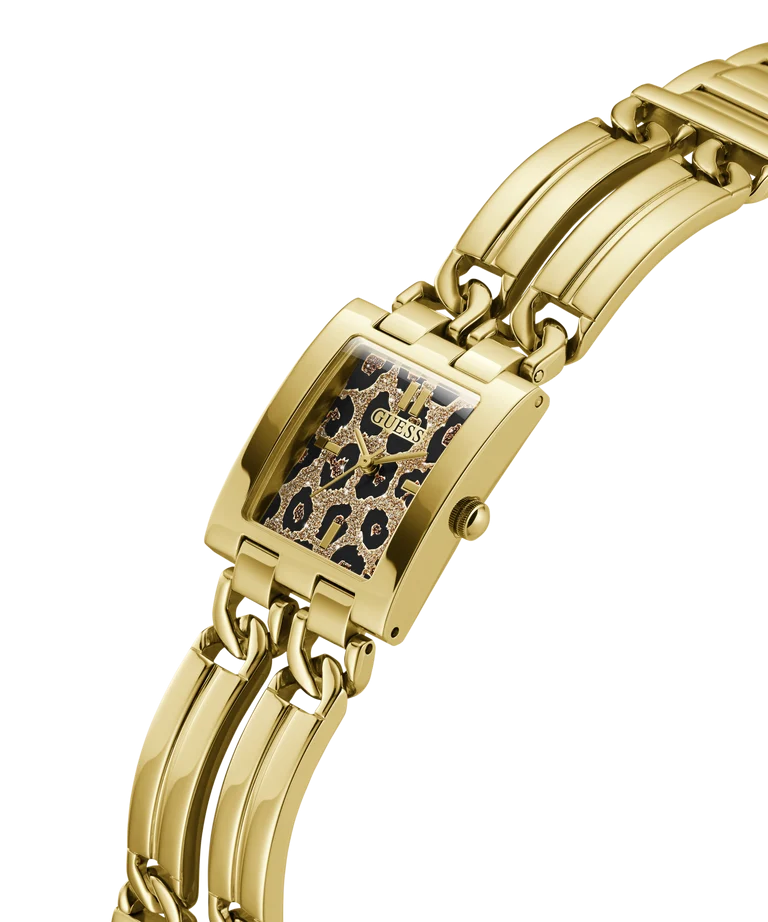 Guess Ladies MOD ID Leopard Gold Case & Band Watch - GW0807L2