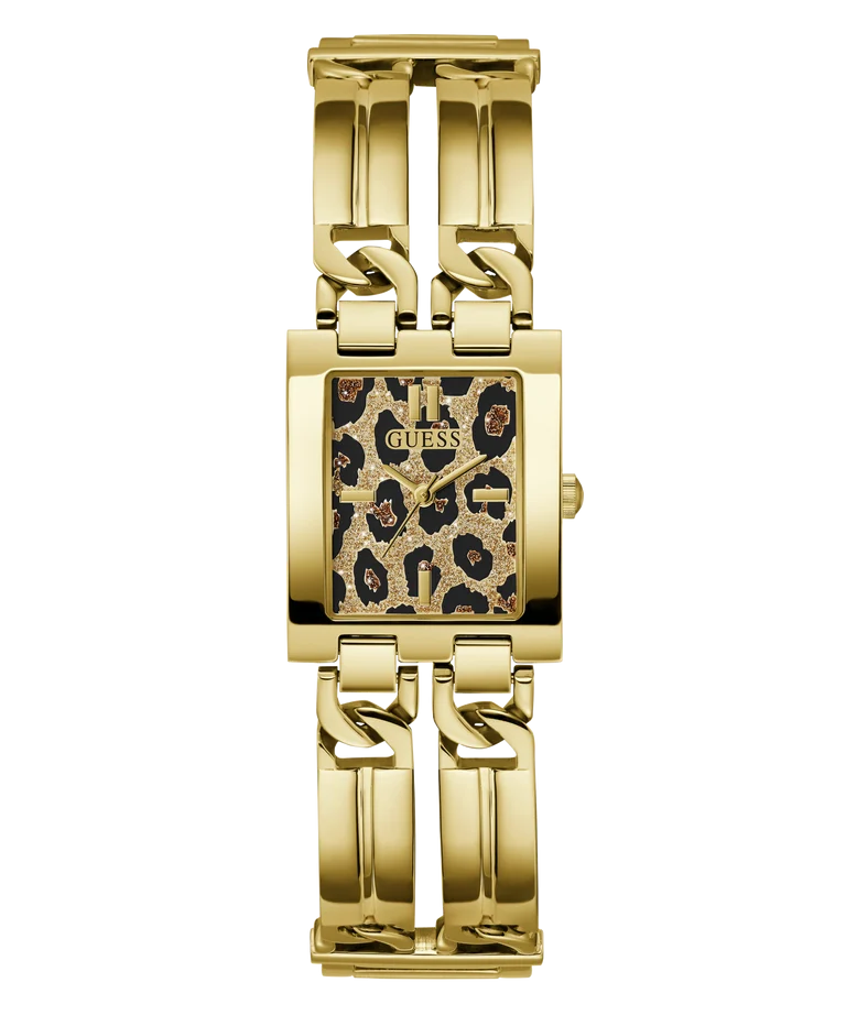 Guess Ladies MOD ID Leopard Gold Case & Band Watch - GW0807L2