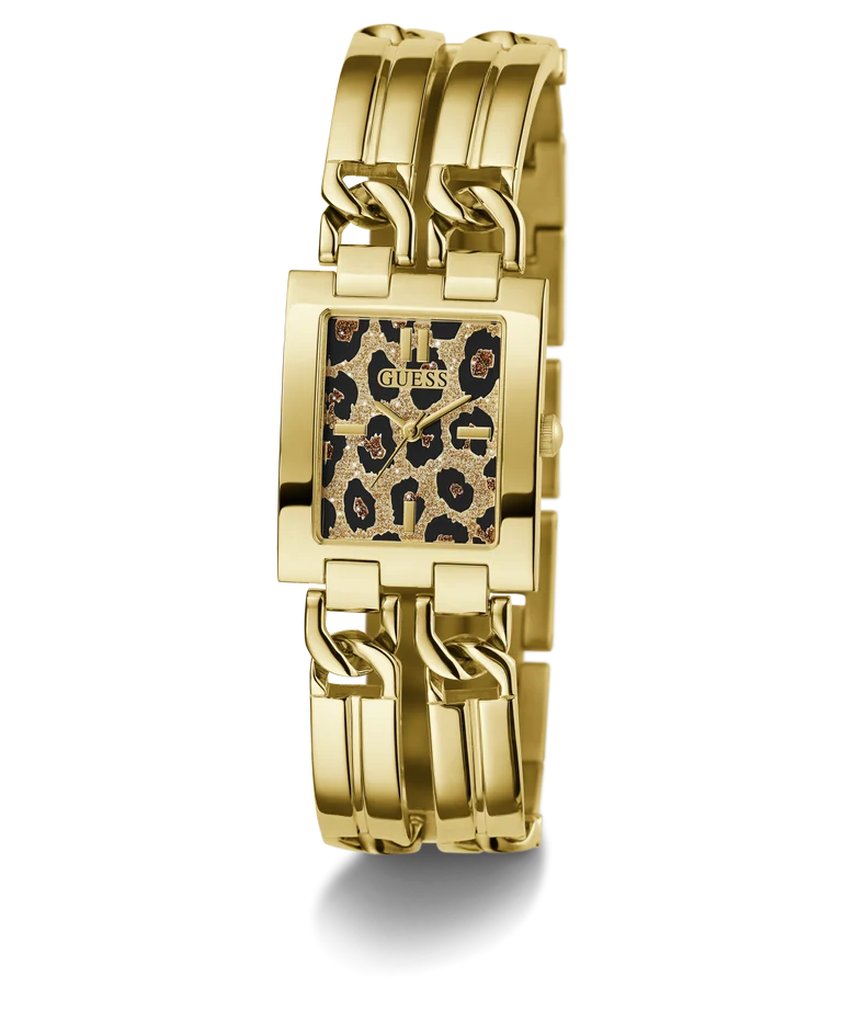 Guess Ladies MOD ID Leopard Gold Case & Band Watch - GW0807L2
