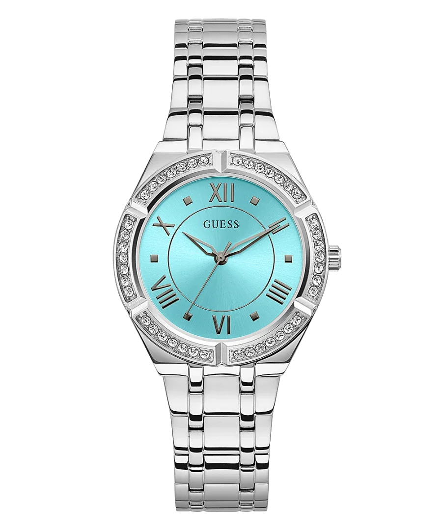 Guess Ladies Silver Tone Case Silver Tone Stainless Steel Watch - GW0033L7