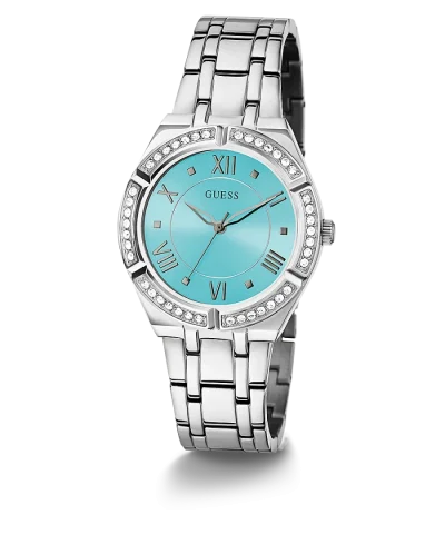 Guess Ladies Silver Tone Case Silver Tone Stainless Steel Watch - GW0033L7