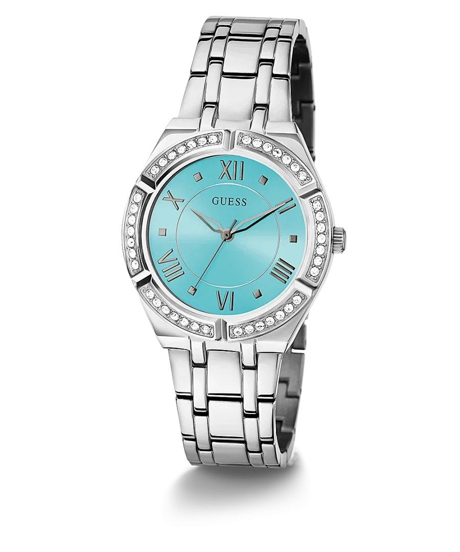 Guess Ladies Silver Tone Case Silver Tone Stainless Steel Watch - GW0033L7