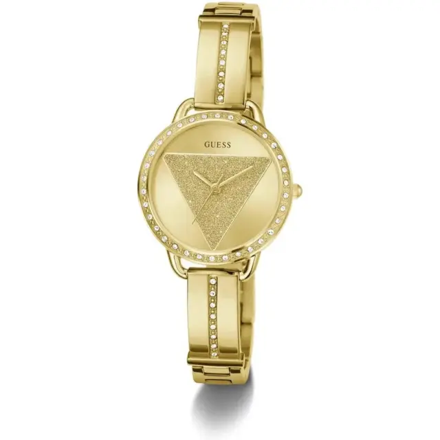 Guess Ladies Tri Bellini Gold Dial, Gold Case & Band Watch - GW0914L2