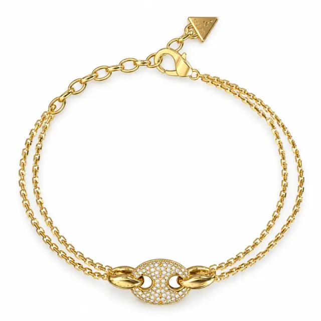 GUESS Marine Pavé Link Bracelet Gold – JUBB06222JWYGL