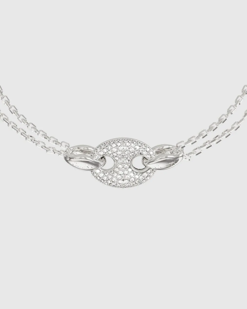 GUESS Marine Pavé Link Bracelet Silver – JUBB06222JWRHL