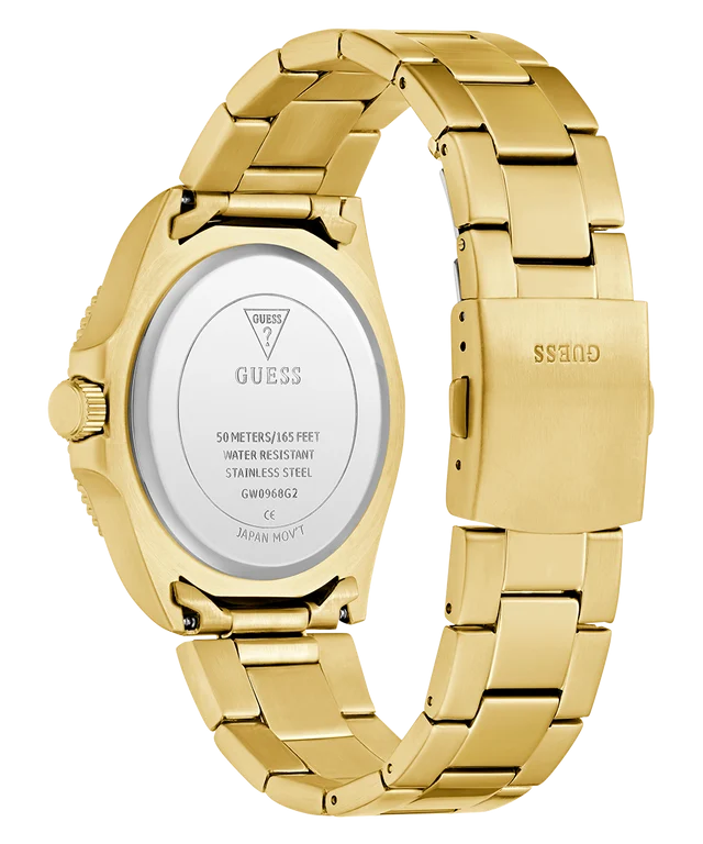 GUESS Mens Gold Tone Analog Watch - GW0968G2
