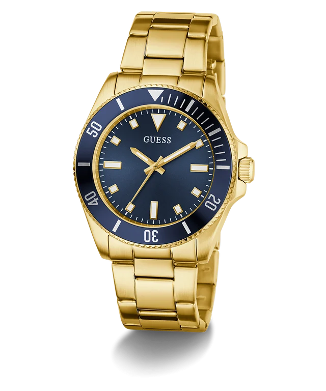 GUESS Mens Gold Tone Analog Watch - GW0968G2