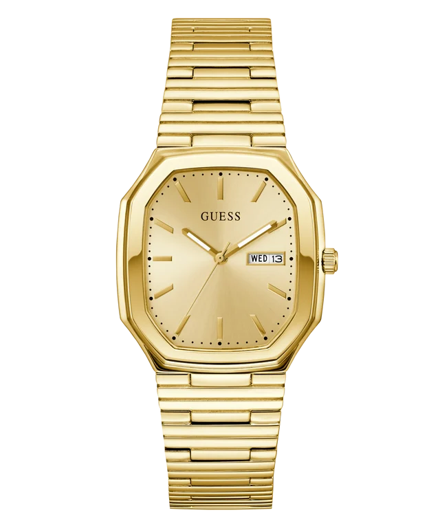 GUESS Mens Gold Tone Date Watch - GW0978G2