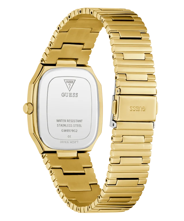 GUESS Mens Gold Tone Date Watch - GW0978G2