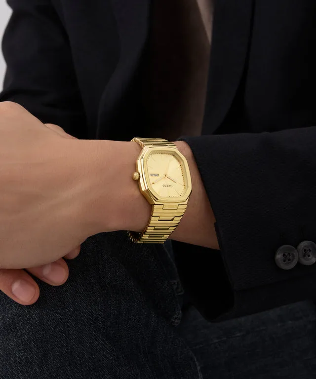 GUESS Mens Gold Tone Date Watch - GW0978G2