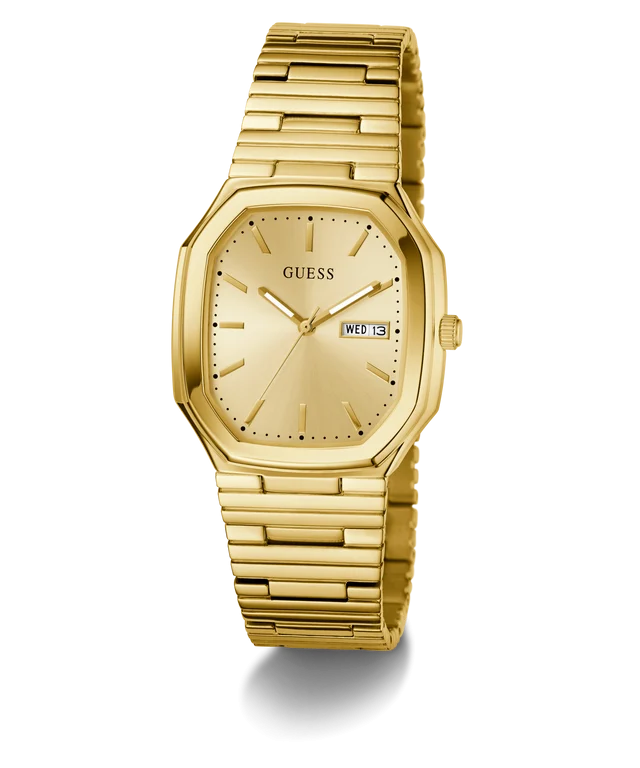 GUESS Mens Gold Tone Date Watch - GW0978G2