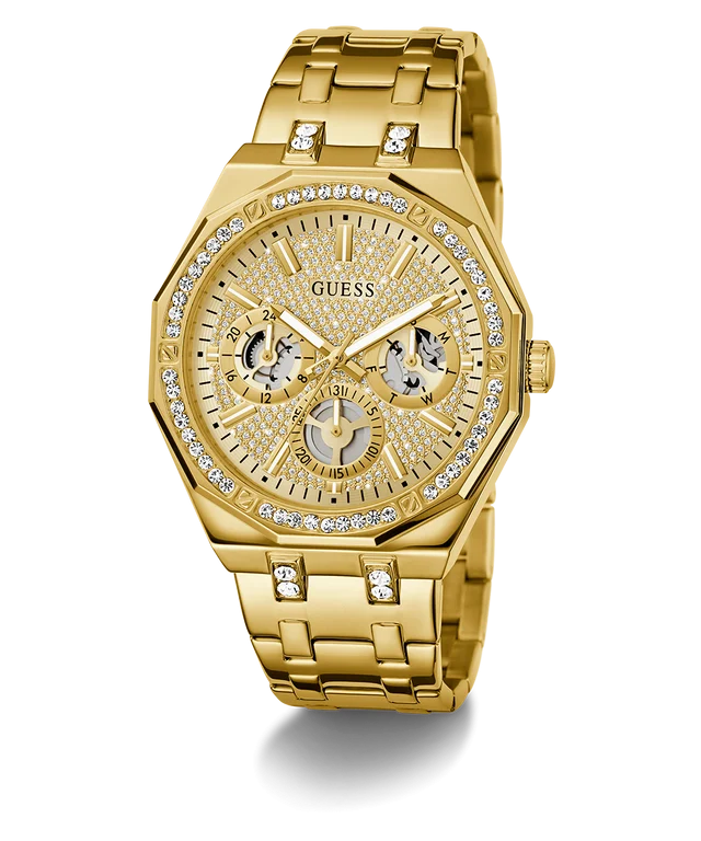 GUESS Mens Gold Tone Multi-function Watch - GW0960G2
