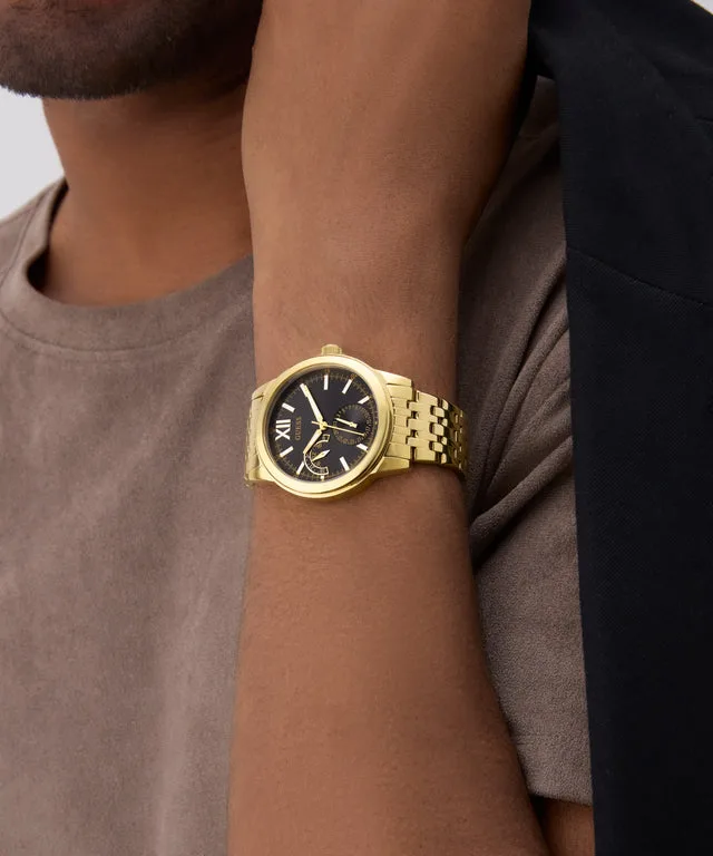 GUESS Mens Gold Tone Multi-function Watch - GW0976G2