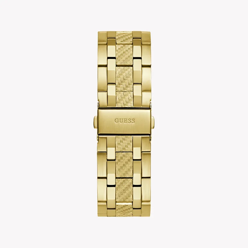 Guess Men's Gold Watch, Blue Dial | GW0714G2