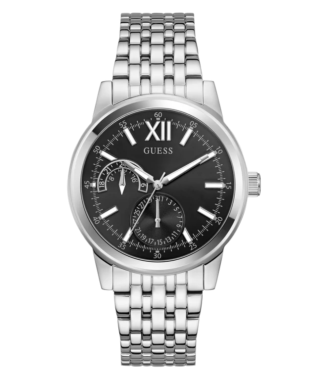 GUESS Mens Silver Tone Multi-function Watch - GW0976G1