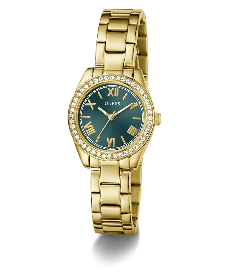 GUESS Mini Luna Teal GW0841L9 Ladies Mini Luna Gold Tone Analog Watch