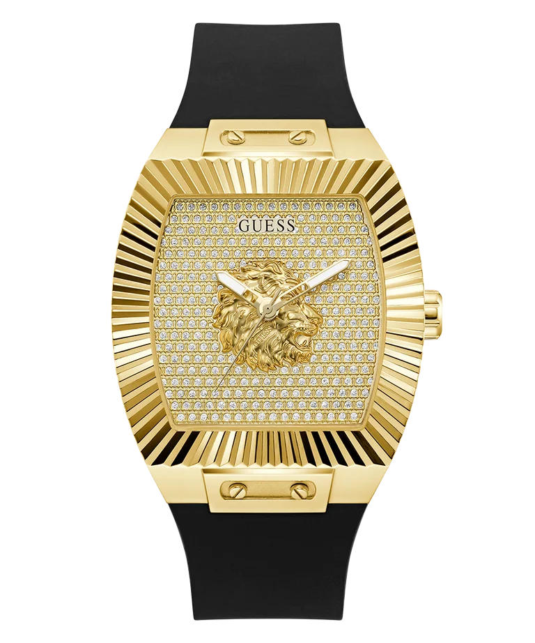 GUESS PHOENIX GW1066G2 Mens Black Gold Tone Analog Watch
