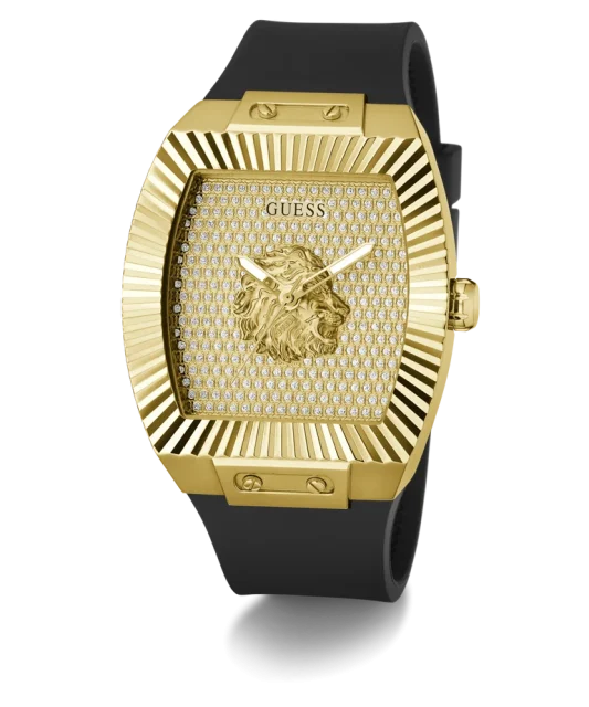 GUESS PHOENIX GW1066G2 Mens Black Gold Tone Analog Watch