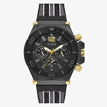 Guess Pilot Gunmetal Case Black Nylon/Silicone Watch - GW0415G3
