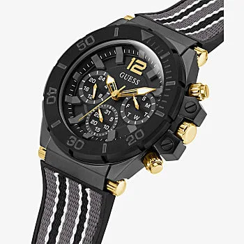 Guess Pilot Gunmetal Case Black Nylon/Silicone Watch - GW0415G3