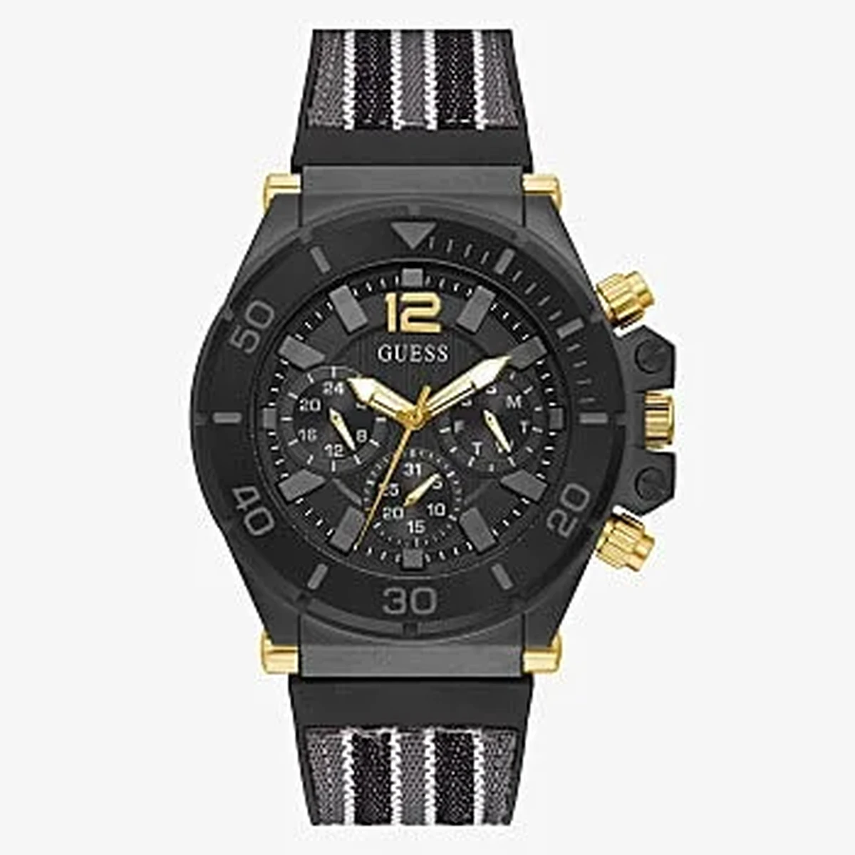 Guess Pilot Gunmetal Case Black Nylon/Silicone Watch - GW0415G3