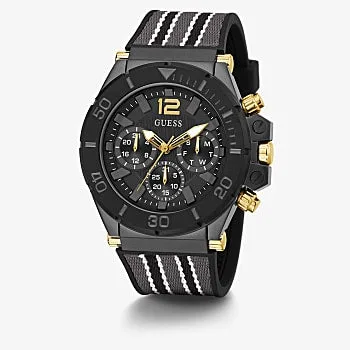 Guess Pilot Gunmetal Case Black Nylon/Silicone Watch - GW0415G3