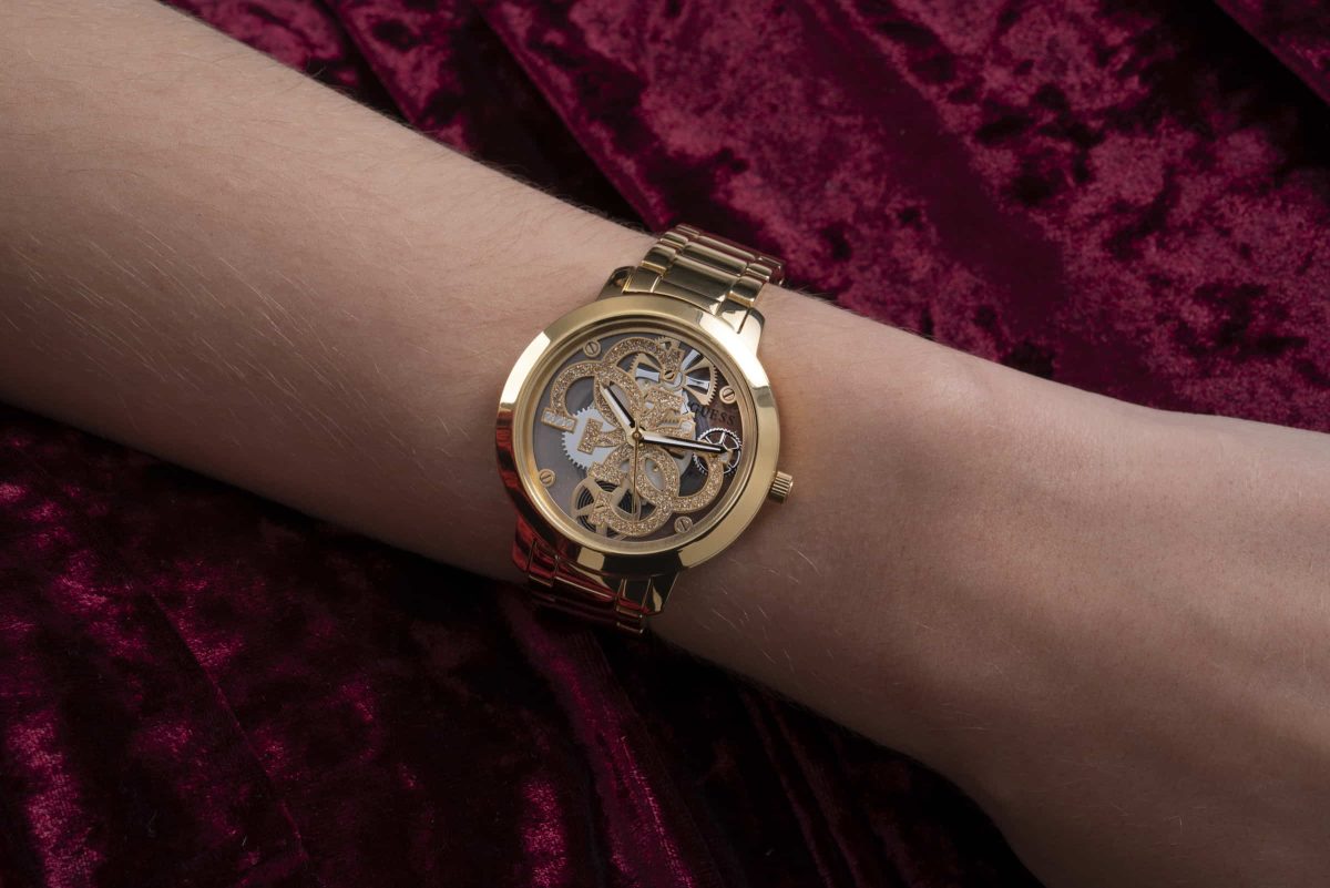 Guess Quattro Gold Round Dial Quartz Analog Women Watch - GW0300L2