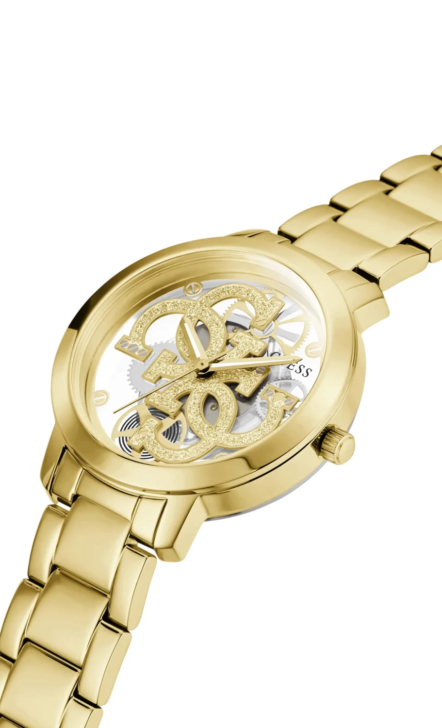 Guess Quattro Gold Round Dial Quartz Analog Women Watch - GW0300L2