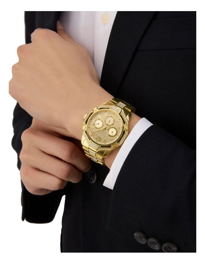 GUESS Regal Gold Tone Multi-Function Analog Watch - GW0990G2