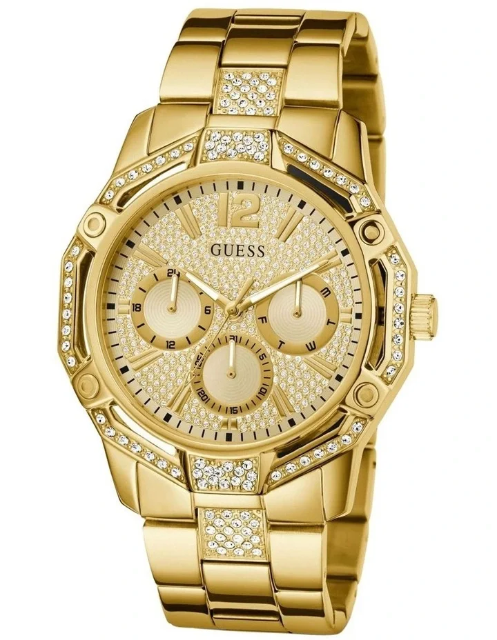 GUESS Regal Gold Tone Multi-Function Analog Watch - GW0990G2