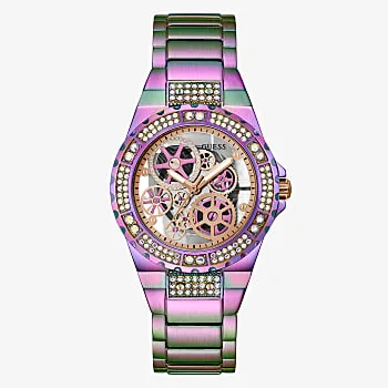 Guess Reveal Iridescent Case Iridescent Stainless Steel Watch - GW0302L3