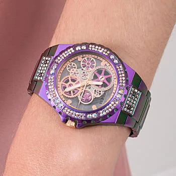 Guess Reveal Iridescent Case Iridescent Stainless Steel Watch - GW0302L3