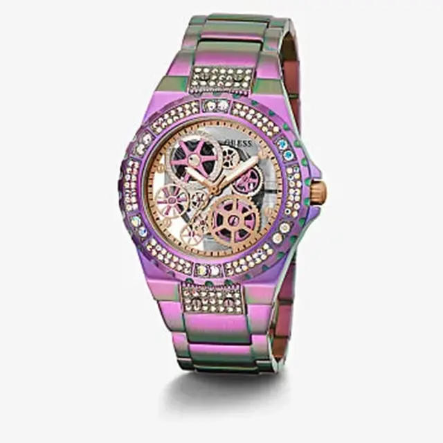 Guess Reveal Iridescent Case Iridescent Stainless Steel Watch - GW0302L3