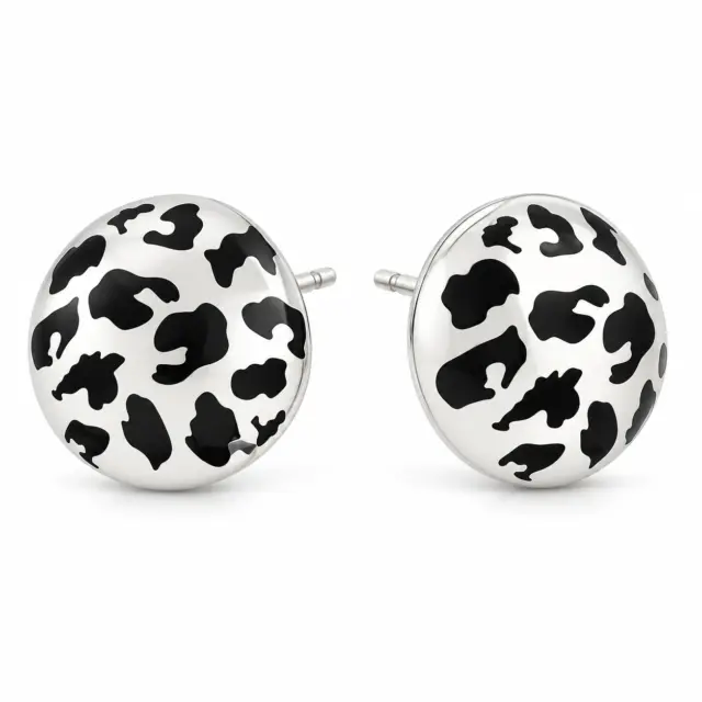 Guess Rodium Plated Stud Earrings - UBE29087