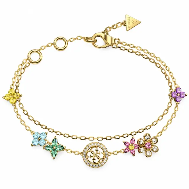 GUESS Secret Garden Floral Crystal Bracelet Gold – JUBB06029JWYGMCS