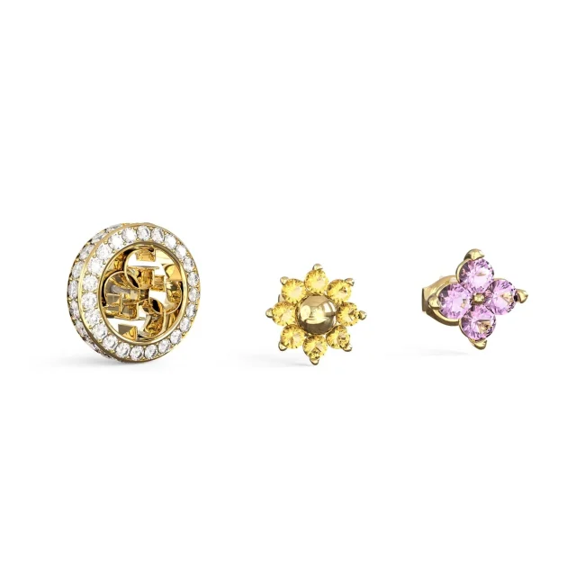 GUESS Secret Garden Gold-Tone Crystal Stud Earrings Set – JUBE06037JWYGMCT/U