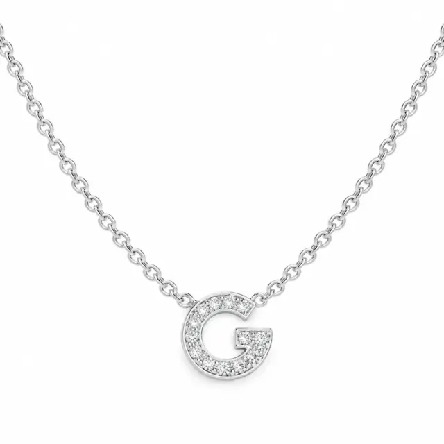 GUESS Silver Tone G Crystal Necklace – JUBN05441JWRHT/U