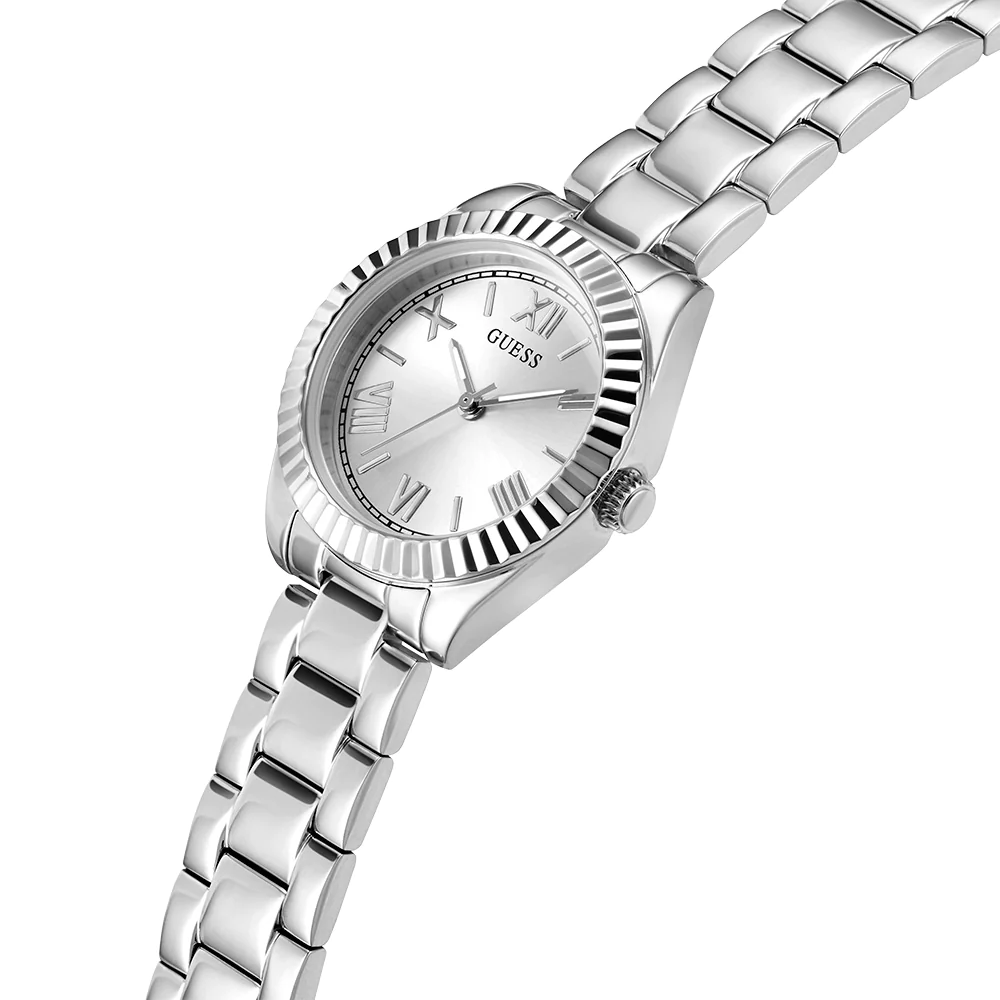 Guess Silver Tone Mini Luna Vintage Link Watch - GW0687L1