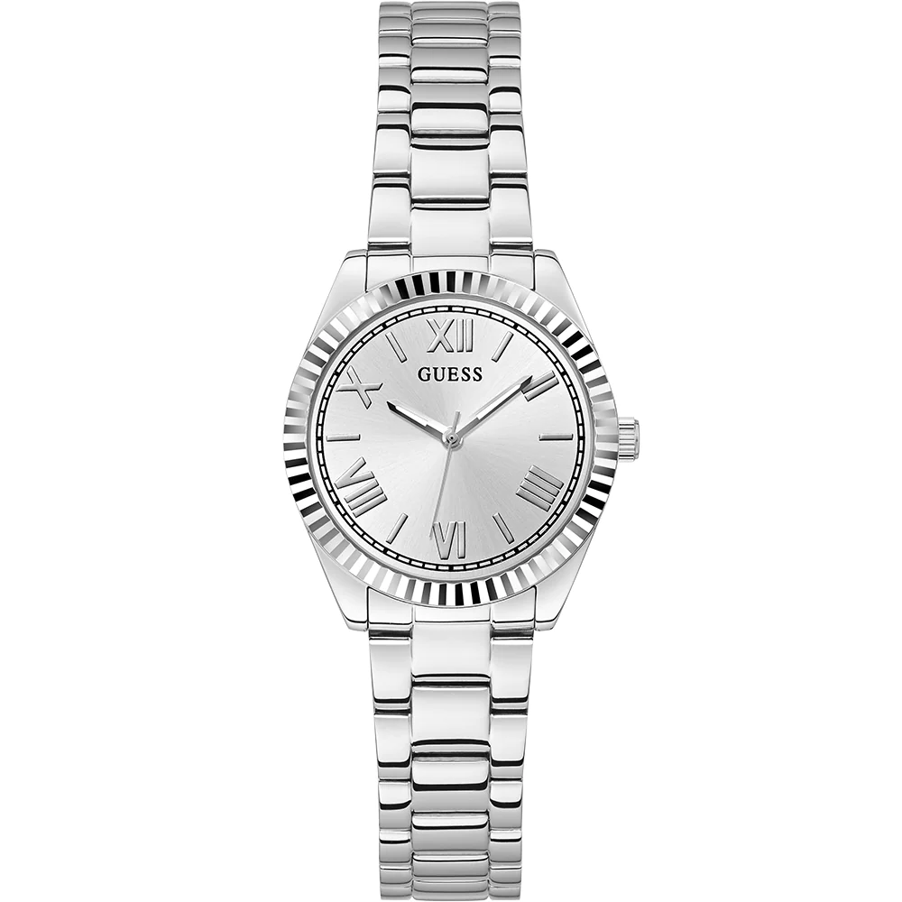 Guess Silver Tone Mini Luna Vintage Link Watch - GW0687L1