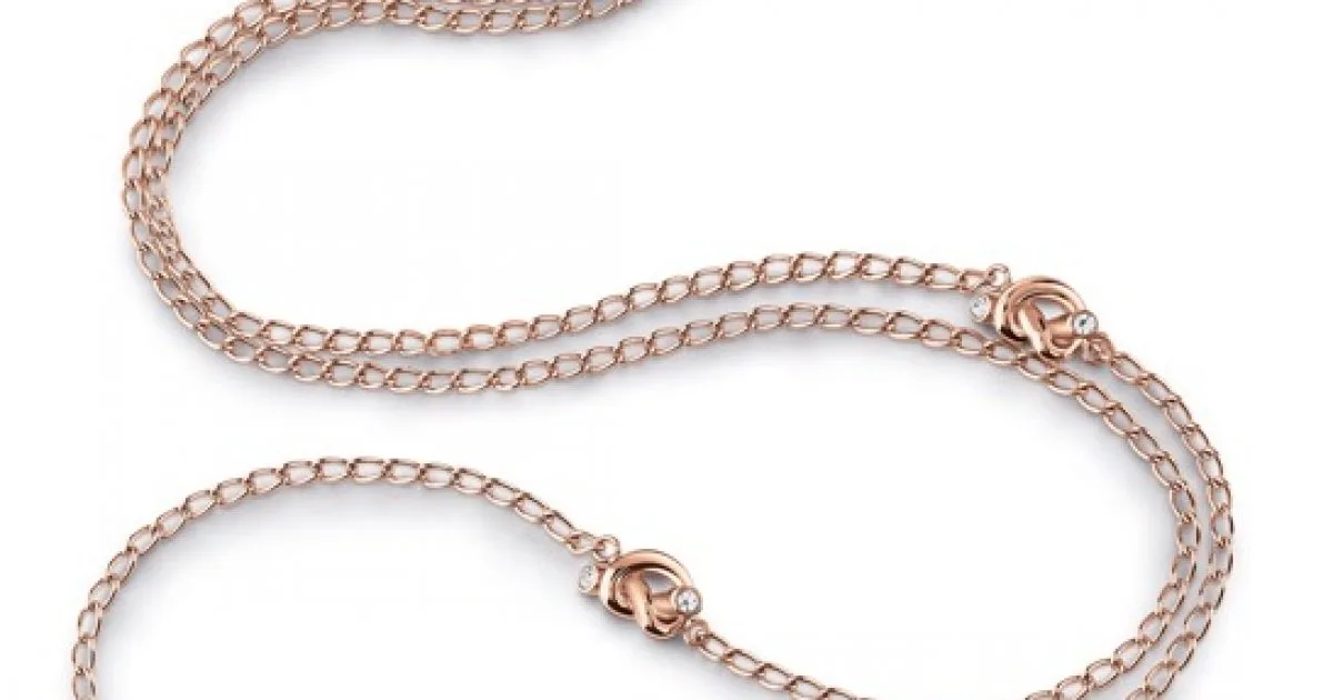 GUESS Small Chain Knot Necklace UBN29017