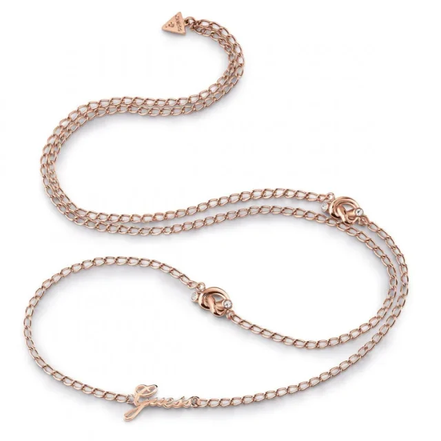 GUESS Small Chain Knot Necklace UBN29017