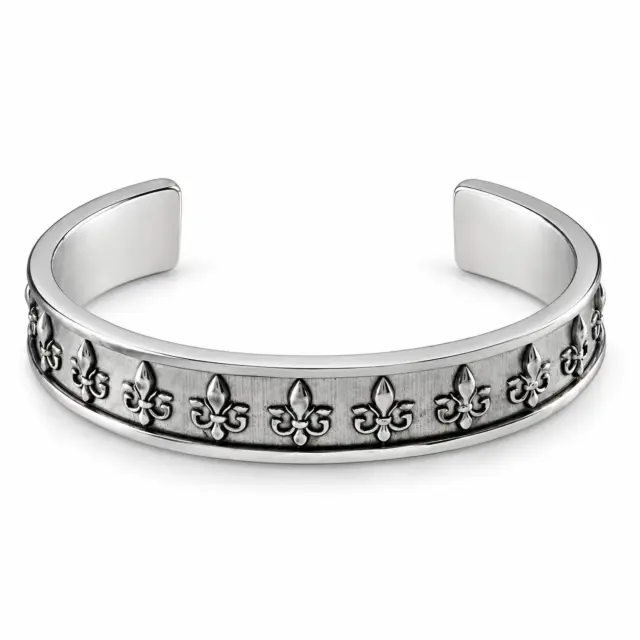 Guess Stainless Steel 12mm Embossed C-Bangle - UMB01326JWASL