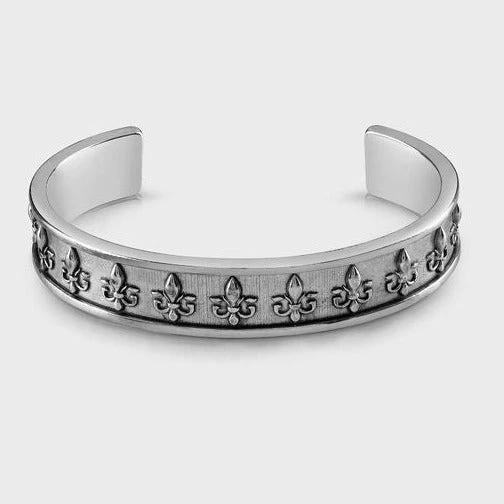 Guess Stainless Steel 12mm Embossed C-Bangle - UMB01326JWASL