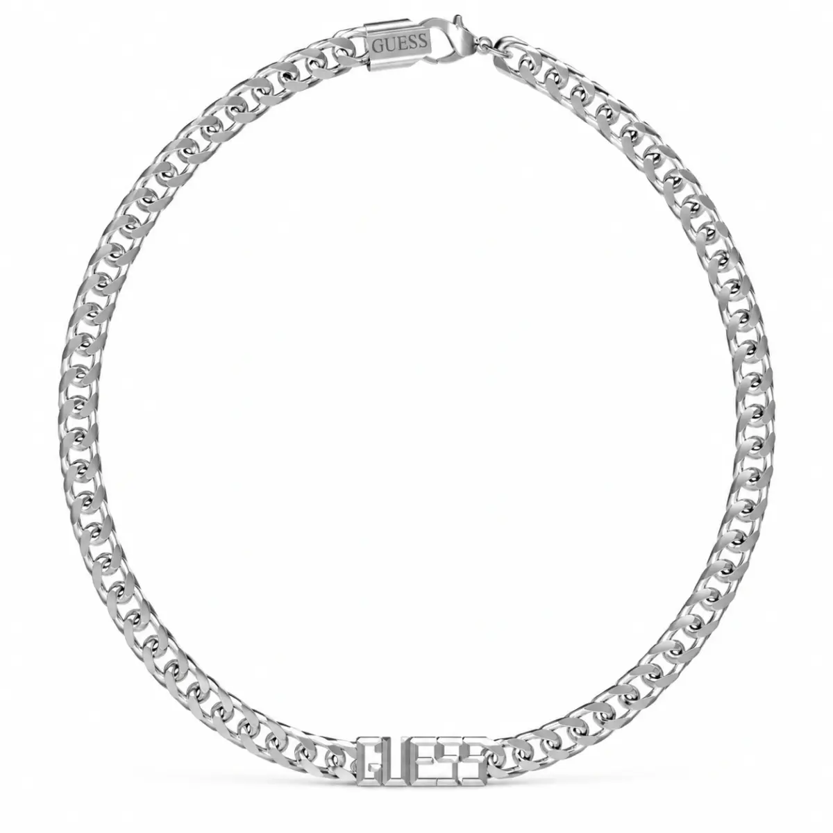 Guess Stainless Steel 21" Vegas Guess Logo 7mm Necklace