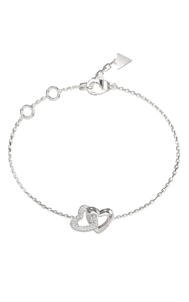 GUESS Steel Crystal Bracelet Silver JUBB06014JWRHL