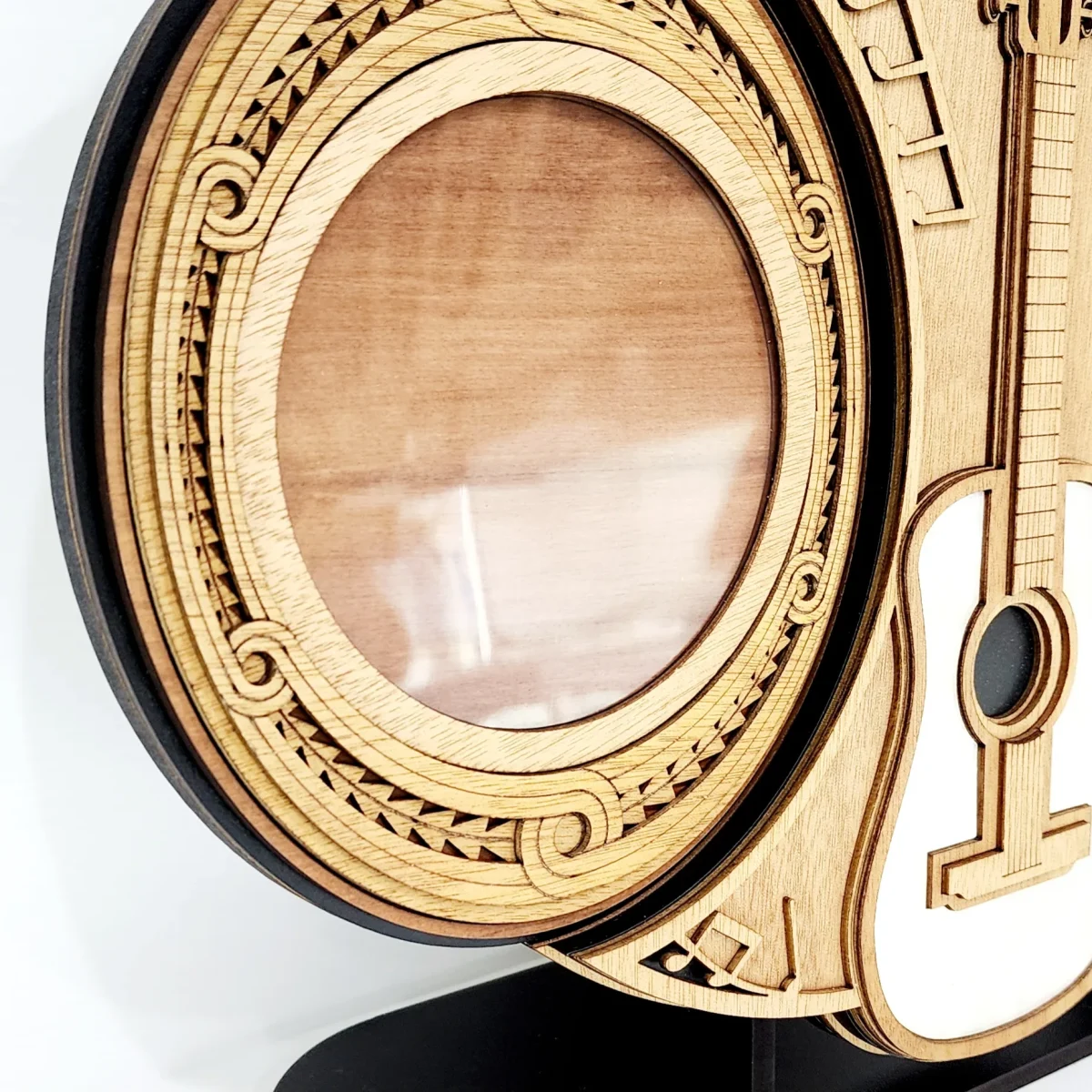 Guitar Music Theme 21st Key with Black Removable Stand