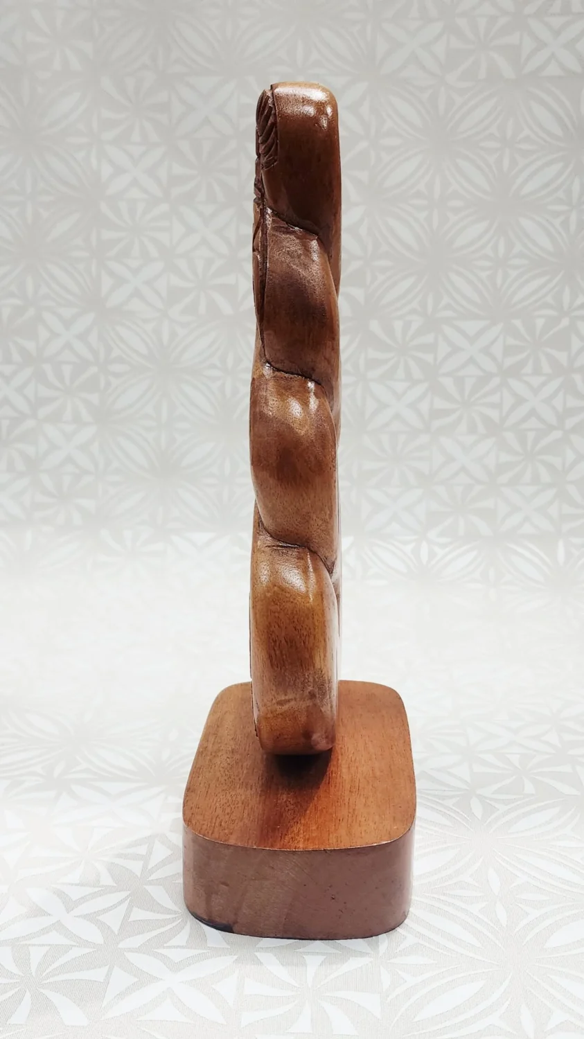 Hand-Carved Wooden Triple Twist on Base – Made in New Zealand