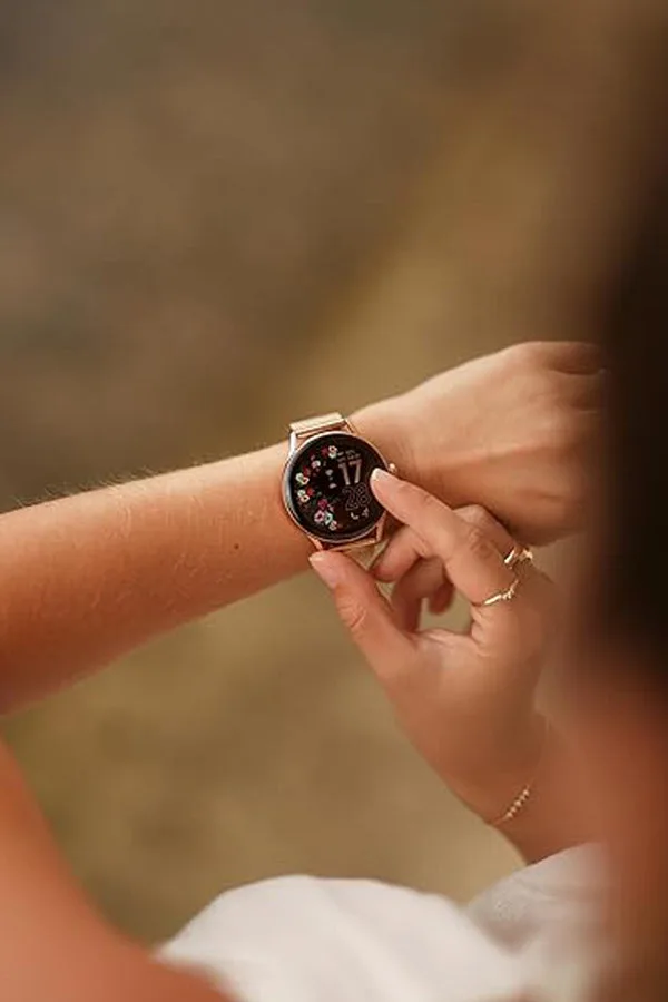 ICE Smart 2.0 Round 1.20 Rose-Gold Milanese AMOLED Smartwatch – Bluetooth Calling - 023394