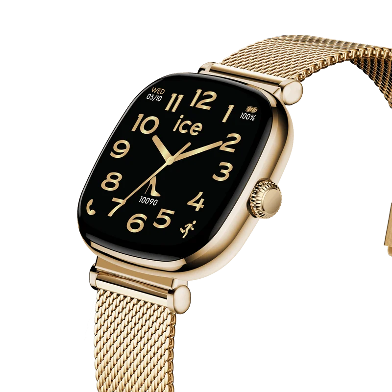 ICE Smart SQ 2.0 Square 1.70 Gold Milanese Smartwatch - 025234